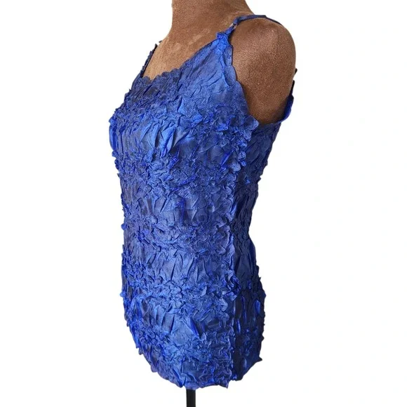 Magic Scarf Women's One Size Origami Packable Cami Tank Top Stretchy Blue - Picture 2 of 6